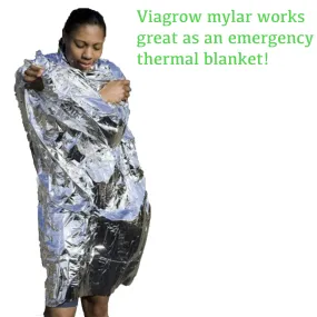 Viagrow Reflective Mylar Roll 25 Feet Long, 2 Mil Thick, white/silver (VMY130)