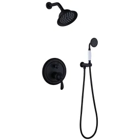 Wall Mount 2 Function Shower Faucet Set Matte Black RB1185