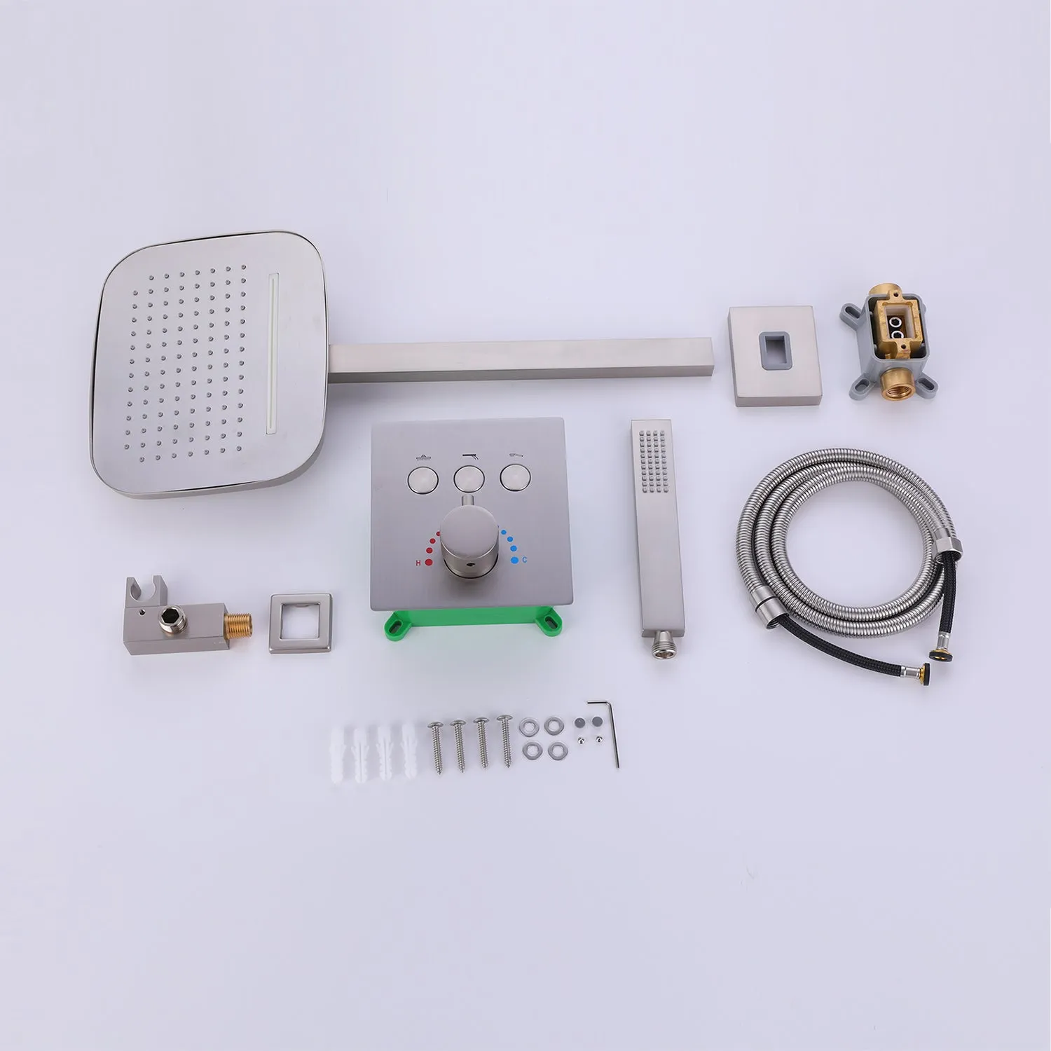 Wall Mount Concealed Thermostatic Waterfall & Rainfall Shower System RB1103