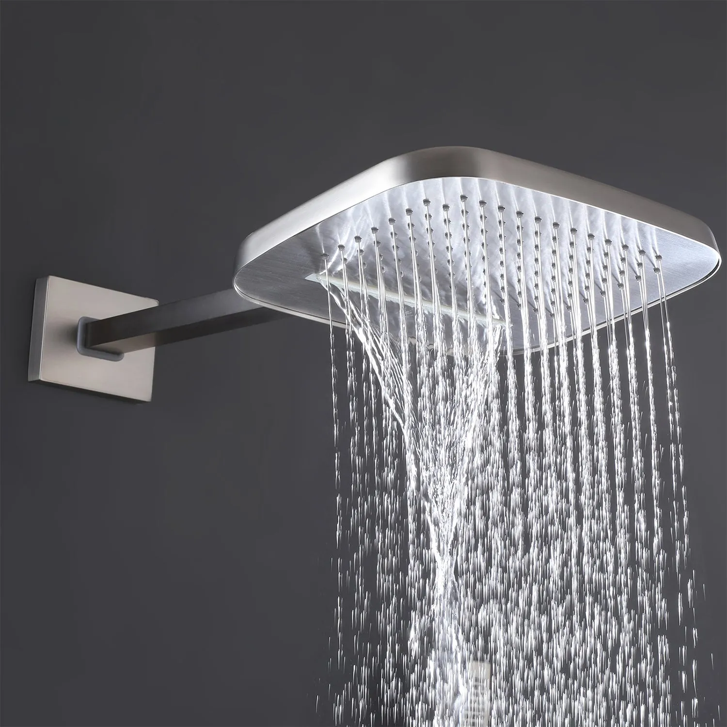 Wall Mount Concealed Thermostatic Waterfall & Rainfall Shower System RB1103