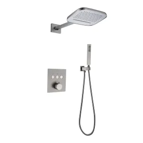 Wall Mount Concealed Thermostatic Waterfall & Rainfall Shower System RB1103