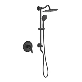 Wall Mount Shower System with 3 Spray Patterns Hand Shower and 10" Showerhead JK0194