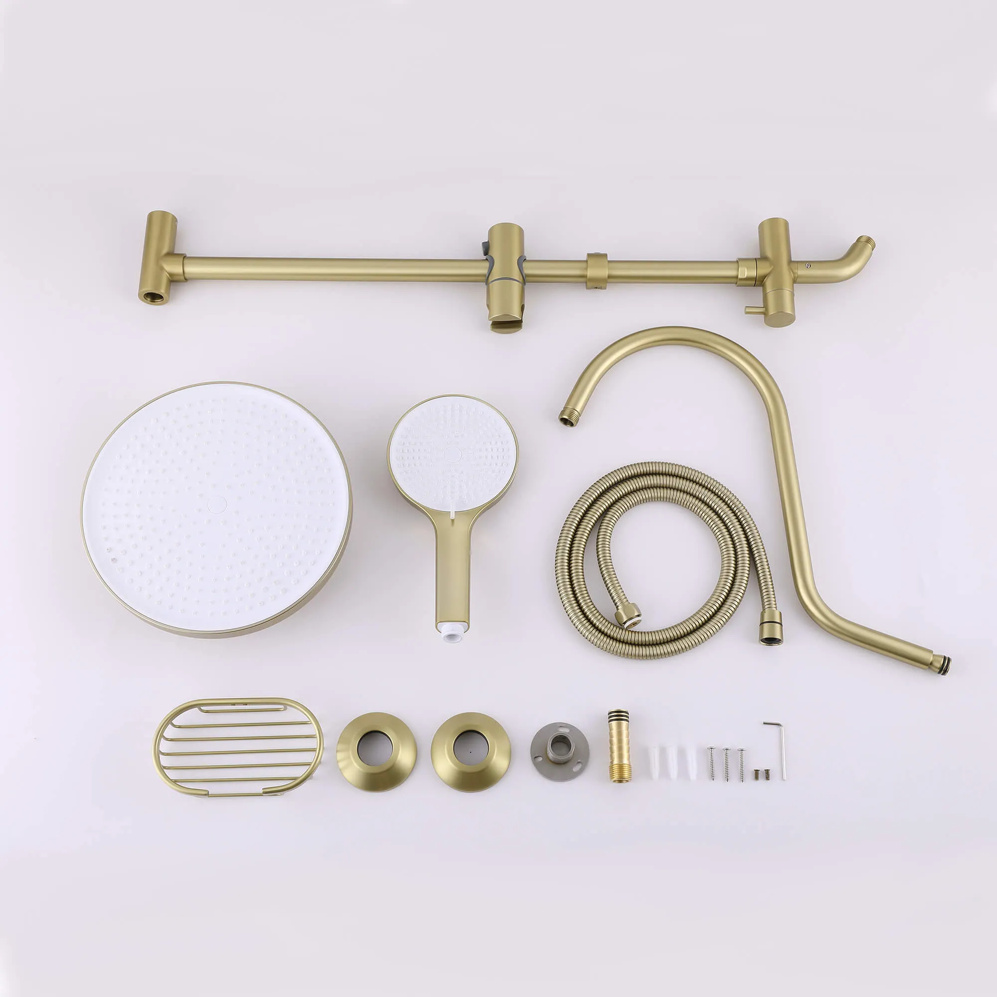 Wall Mount Shower System with Handheld Shower and Soap Dish (Valve Not Included) RB1211