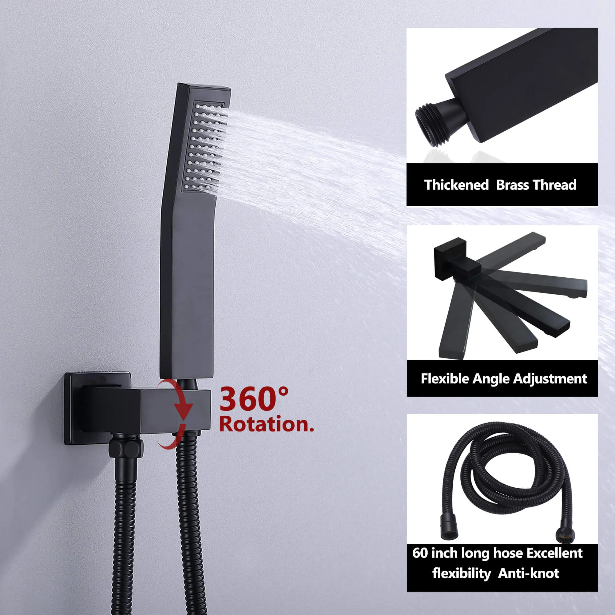 Wall Mount Shower System with Tub Spout and Hand Shower RB1018