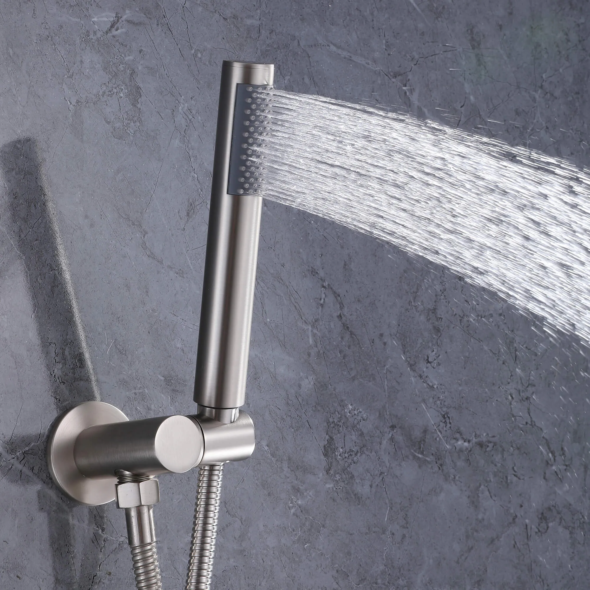 Wall Mount Thermostatic Shower Faucet Set with 12’’ Shower Head and 4 Body Spray Jets RB1114