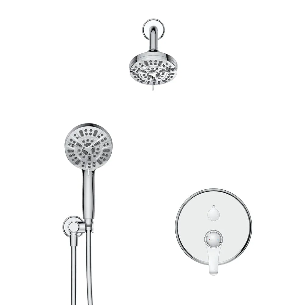 Wall Mounted 14 Spray High Pressure Shower Head and Hand Shower