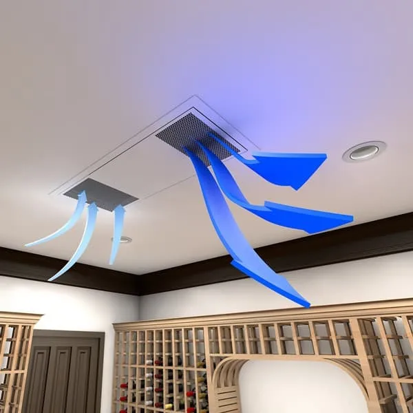 WhisperKOOL Recessed Ceiling Mount 8000 Split Wine Cellar Refrigeration System