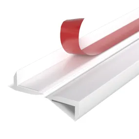 White Peel and Stick Aluminum Tile Edge Trim