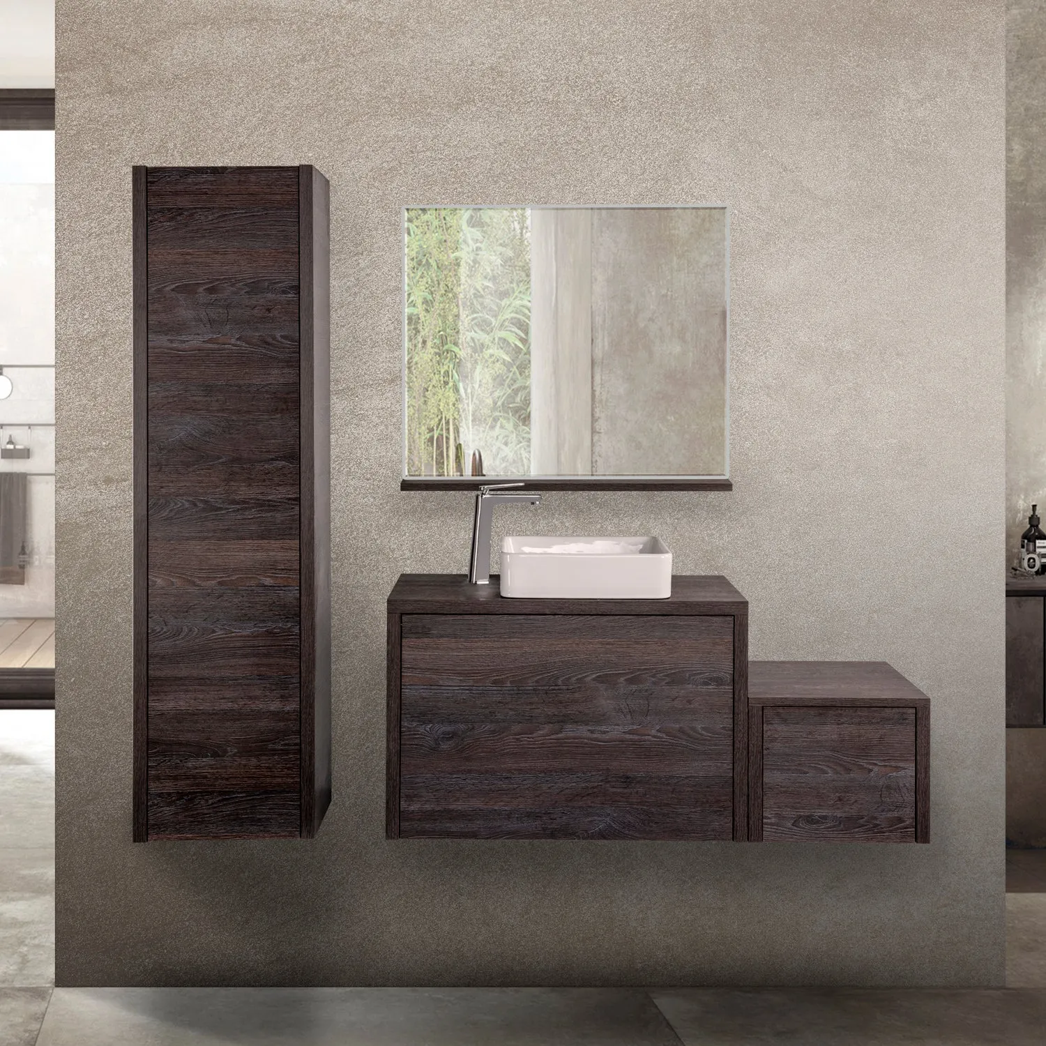 Wood Mirror Shelf, Wall Mount 'OHANA Collection by DAX