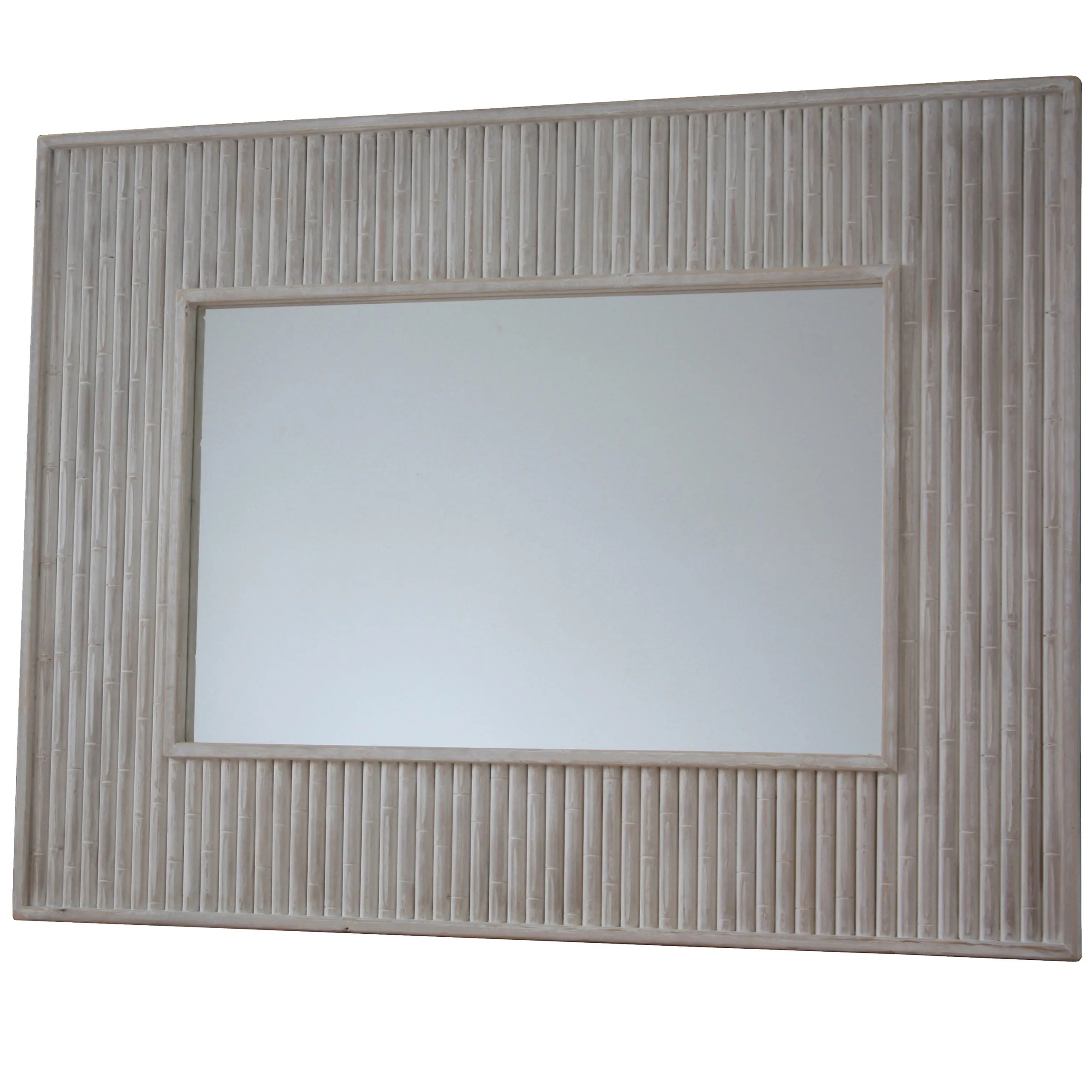 Wooden Bamboo Wall Mirror